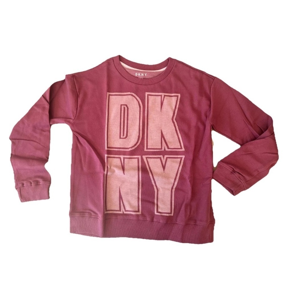 Girls Sweat Shirt Kids Size M (8-10) DKNY Mauve/Wine - Picture 1 of 6